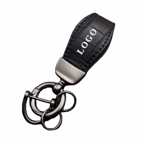 Leather Car Keychain With Metal Logo For BMW Mercedes VW Audi MINI Maybach Lamborghini Maserati Key Ring Anti-lost Accessories