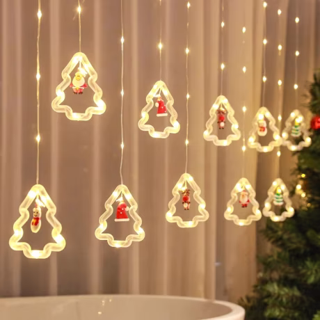 LED Christmas lights decoration Supplies Christmas tree lights Christmas Ornament Navidad Hanging Light Curtain String 2023