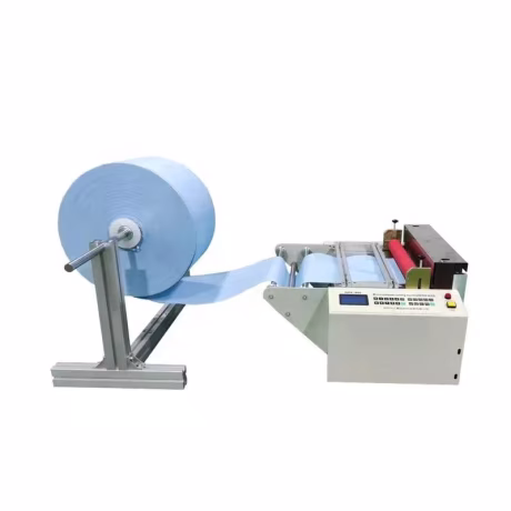 Luggage Zipper Gauze Cutting Pp Non Woven Fabric Roll To Sheet Cutter Machine