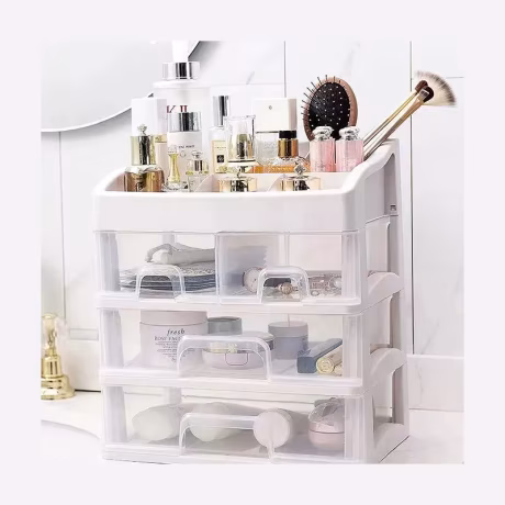 Makeup organizer desk organizer vanity box with 4 drawers storage case