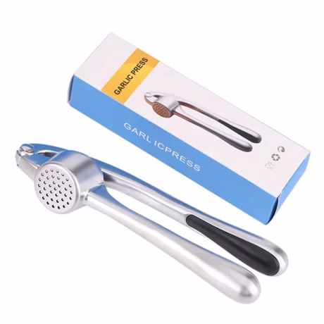 Manual Kitchen Gadgets Professional Garlic Mincer Crusher Heavy-duty Meshed Garlic Press with Handle
