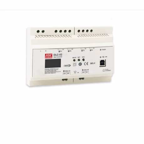 Mean Well DLC-02 Dali Controller Dali Gateway Din Rail Power Supply Dc For Smart Home Lighting