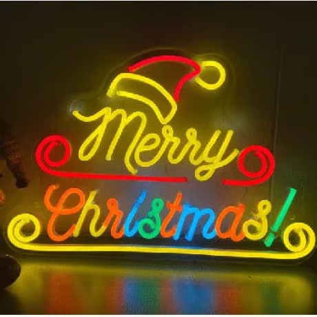 "Merry Christmas" Neon Sign Handmade Christmas Decorations Party Decorations Quality Supply Manufacturer