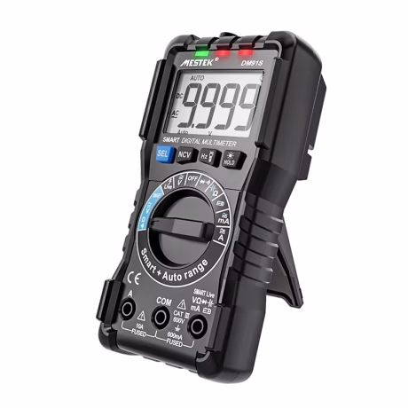 MESTEK DM91S Smart Multimetro Digital Multimeter AC/DC Voltage Current Multi Meters with NCV Data Hold 9999 Counts Flashlight