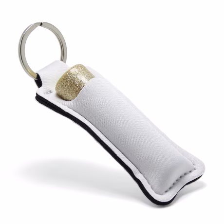 Mini 30ml Sanitizer Holder Keychain Lipstick Coin Rings Bag Small Pocket Necklace Case Blank White Sublimation Neoprene Keyring