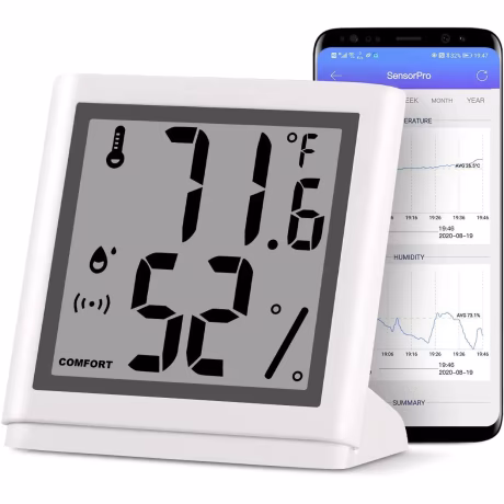 MINI Thermometer Hygrometer Digital Temperature Humidity Sensor with LCD Display Wireless Range 50 Meters