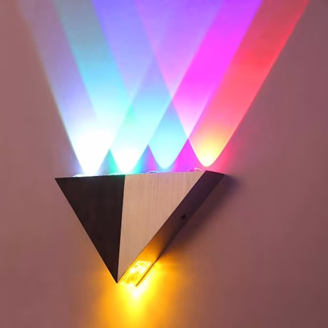 Modern Triangle 5W LED Wall Light Fixture Interior Corridor Upward Wall Light Spotlight Aluminum Decorative Lighting For Hotel