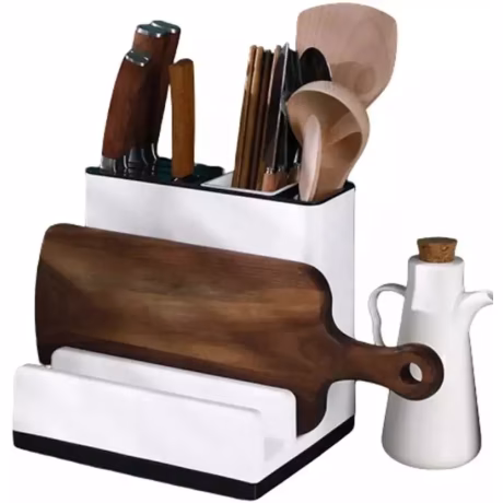 Multifunctional Pot Cover Holder Knife Board Stand Cutting Board Kitchen Cutlery Scissors Storage Rack