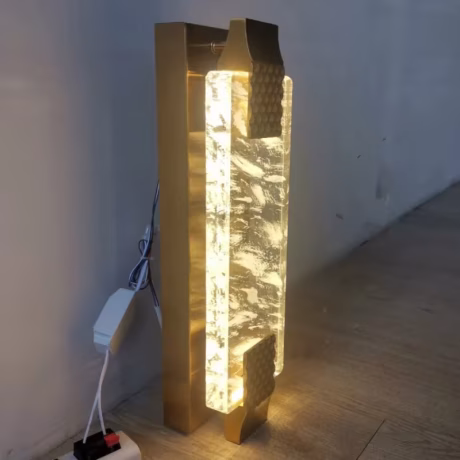 Natural Translucency Crystal Wall Lighting Bathroom Vanity Lantern Fixtures Decoration Hotel Hallway Marble Wall Lamp