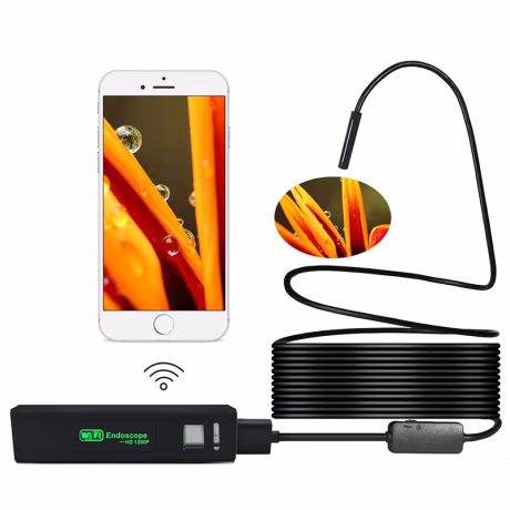 New F150 mini ios android WiFi endoscope 3.5m cable 8mm lens pipe inspection camera 1200P wireless handheld industrial borescope