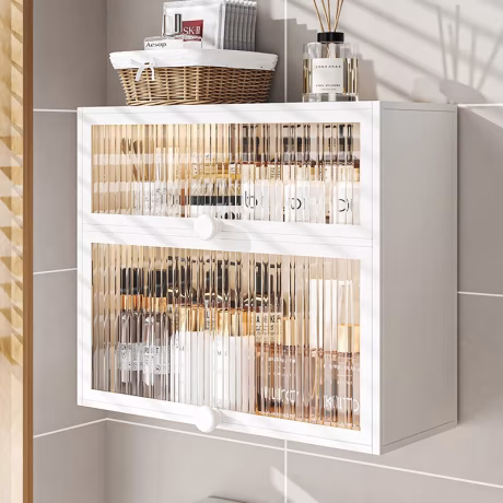 NEW ins metal 2 doors with handle toilet paper Bath supplies organization balcony wall cabinets bathroom storage cabinets boxes