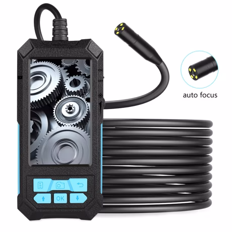 New P90 Auto focus Lens 11mm handheld Endoscope Ip68 Inspection Camera 1994P 4.5inch screen industrial borescope Snake camera