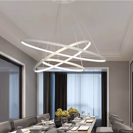 New Product Home Hanging Lighting Fixtures Chandelier 3 Circle Pendant Light Led Chandelier For Living Room