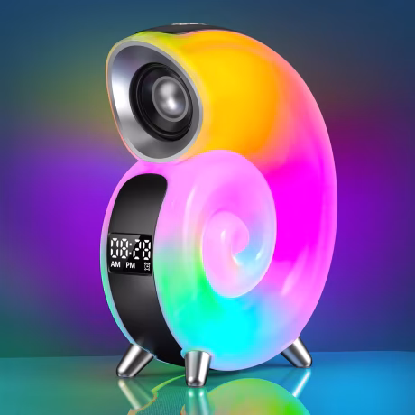 New Product Portable Music BT Speaker App control digital Alarm Clock RGB 256 Light Modes Trending products 2024 new arrivals