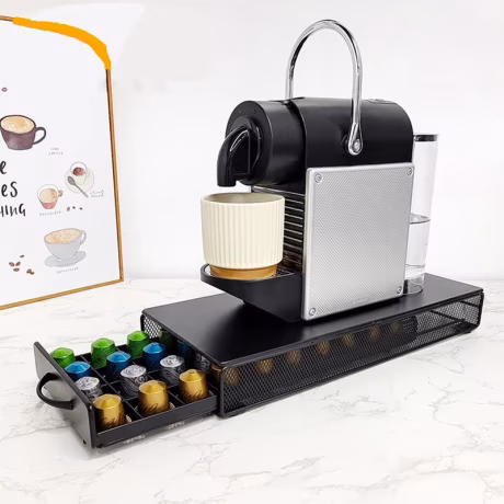 NEW pulled out Pullable metal household coffee maker pods capsule holder organization living room Storage bracket drawer box