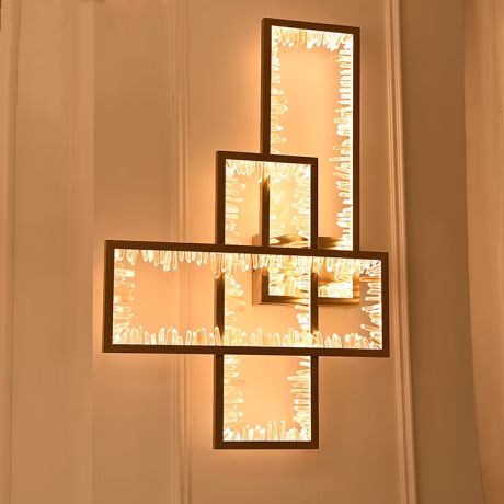 New simple decor nature crystal tube wall light for living room guest room led wall lamp