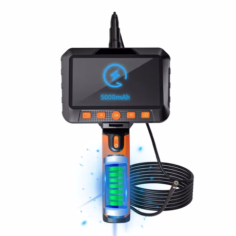 New T27 endoscope camera 4.5inch screen 8mm lens 1080P pipeline inspection camera Waterproof industrial borescope 10m cable