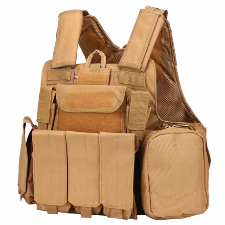 Nylon Molle Webbed Gear Tactical Vest Functional CS Gear Carrier New Accessories Pouch Classic Camouflage Hiking Hunting Vest