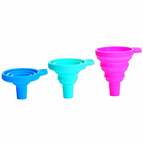 OEM Factory main product Household foldable retractable funnel kitchen sub-packaging oil leakage candy color neck