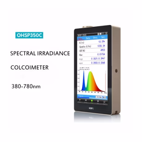 OHSP350C Pocket LED lighting Spectrometer also test CCT CRI spectrum data