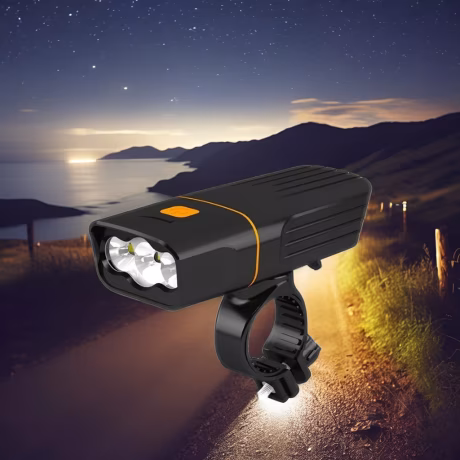 Outdoor USB Rechargeable Bike Light Set Powerful Front Headlight &amp; Back Taillight Road Mountain Cycling Brightness Battery Power