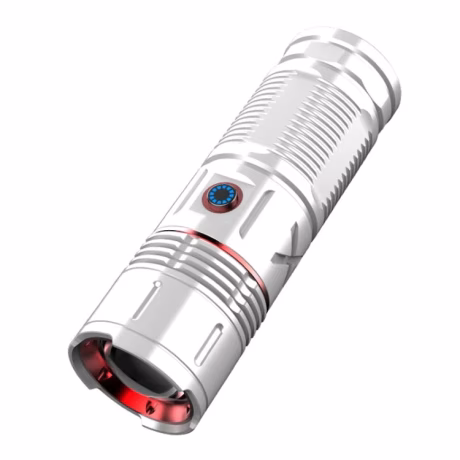 Outdoor White Laser Type-C Charging Telescopic Zoom Flashlight with Power Bank LED Flashlight Camp Light Consumer Electronics