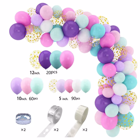 Pastel Balloond Garland Kit Macaron confetti Balloon Arch Kit for Birthday Wedding Party Decorations 176pcs