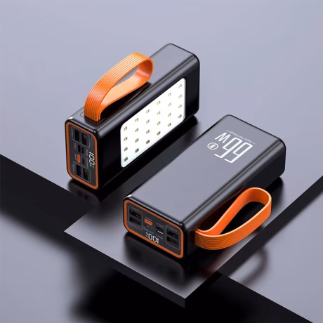 PD 66W Fast Charging LED Digital Display 4 USB Output 40000mAh Portable Charger Power Bank emergency lights