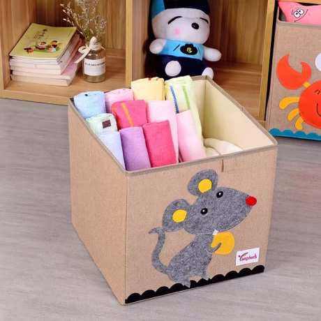 Popular High Quality Toy Storage Box Multi-functional Cotton And Linen Material Durable Food Snack Organizer