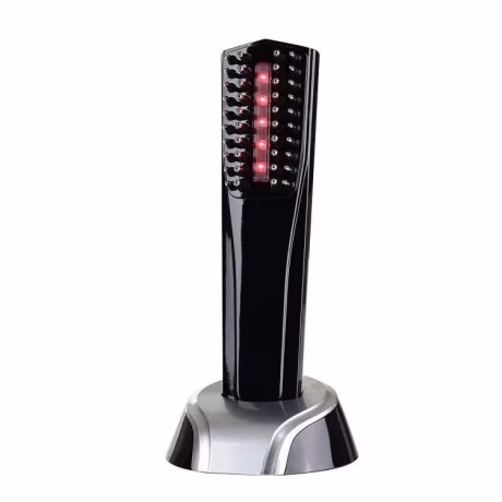 Private label OEM LOGO printing IR infrared led comb massager hand held scalp massager comb liquid hair growth comb massager