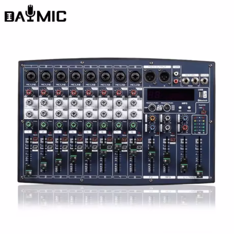 professional 8 channels Multifunctional audio mixer DSP record console for stage performance dj singing