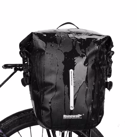 Rhinowalk Private label Bicycle Pannier Bag 7L Waterproof Urban Bike Rear Seat Rack Tarpaulin Bag for Cycling