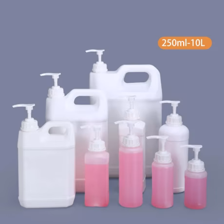 Round Empty 500ml 1000ml Plastic HDPE Hand Sanitizer Lotion Skin Care Dish Wash Pump shampoo Bottle for Hair Conditioner