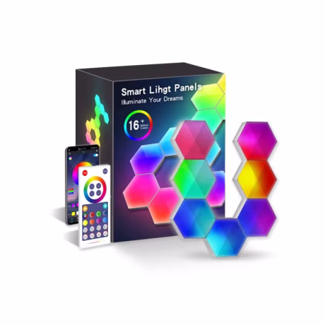 RSH RGBIC Light Led Hexagonal Lamps Tuya Smart Lighting Magnetic Creative Decoration Wall Lamp Led Night Light