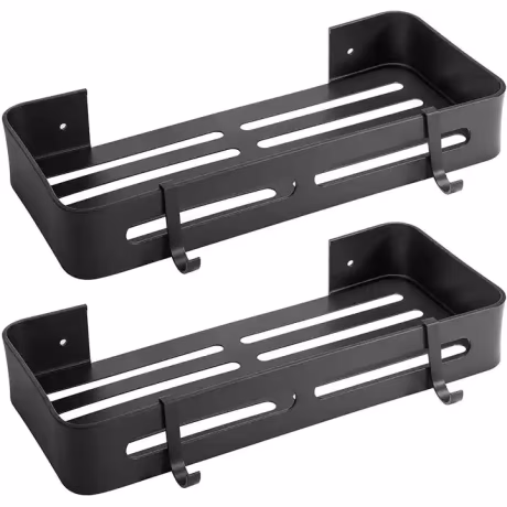 self adhesive wall mount bathroom Organizer storage rack storage shower shelf stainless steel bathroom accessories sets