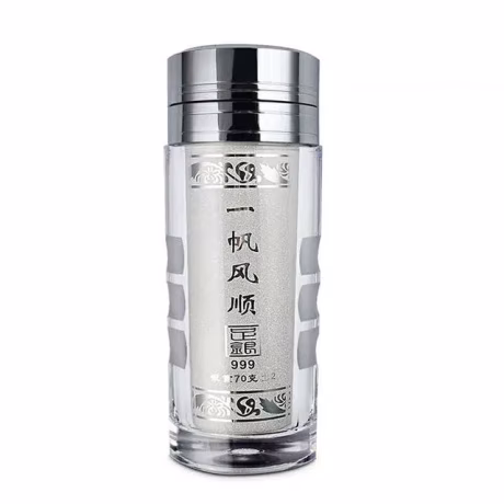 Silver water bottle, 330ml 999 pure silver water bottle, health disinfection effect