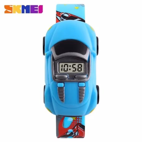 SKMEI 1241cute blue children watch potty Rubber strap rectangle digital display in stock watch set