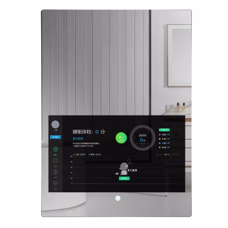 Smart Bathroom Mirror 21.5 inch digital signage with video music player weather report clock alarm anti fog
