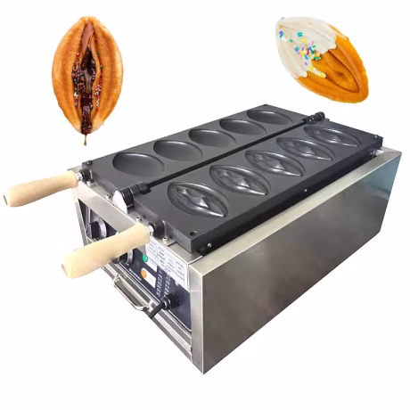 Snack equipment non-stick commercial women wafleras girl pussy vagina waffle machine