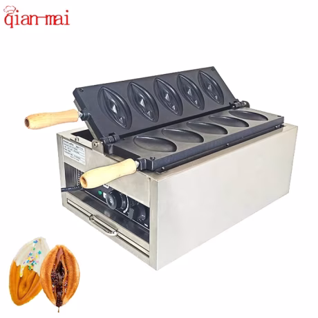 Snack equipment non-stick electric commercial vagina waffle maker making machine