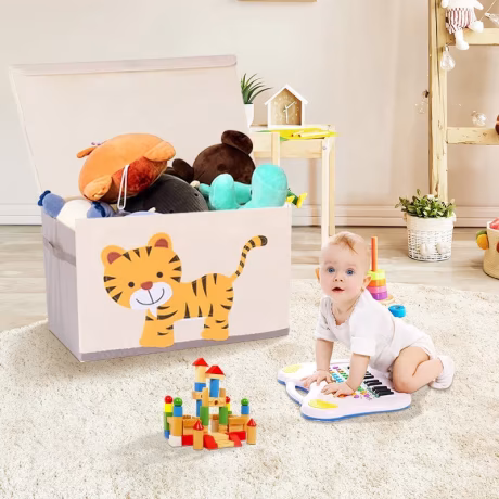 Space Saving Large Capacity Folding Kid Toy Bins Wholesale Waterproof Box Storage Cube Organizer