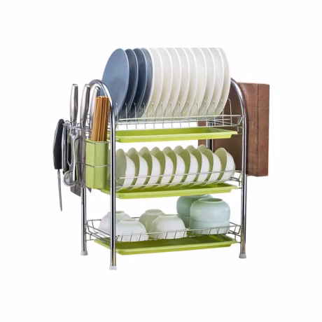 Stainless Steel Kitchen Shelf Organizer Over The Sink Dish Drying Rack Holder Draining Shelf Storage Organizer