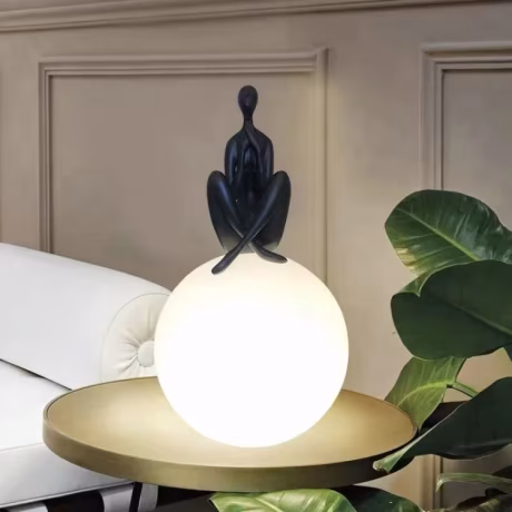 Statue Lights Holding Ball Sculpture Floor Lamp Restaurant Bar Living Room Art Decoration Sculpture Table Lamps