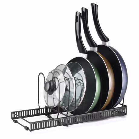 Supplies Metal Cutlery Adjustable Shelves Foldable Utensil Pot Holder Rack Kitchen Storage Cookware Organizer Shelf