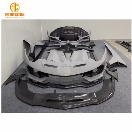 SV-J style For lamborghini Aventador LP700 LP720 LP750 carbon fibre Car bumper front lip diffuser Spoiler Side skirts body kit