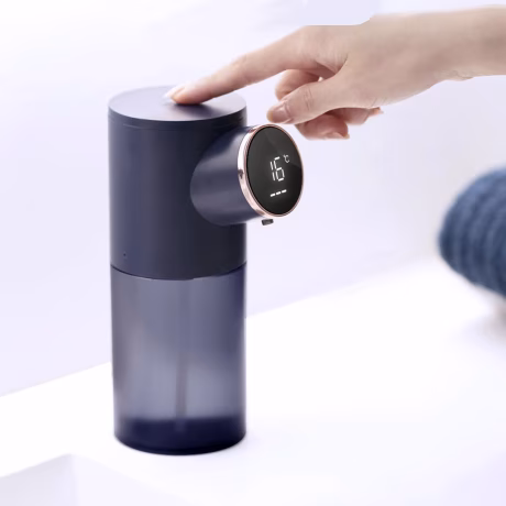 Temperature Display Soap Dispenser Touchless IR Sensor USB Rechargeable Electric Hand Sanitizer Dispenser