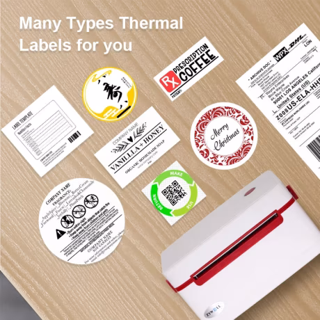 Thermal printer label roll paper fold paper free stand 4 x 6 wifi printer 4inch sticker printer