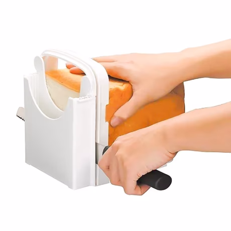 Toast Bread Slicer Plastic Foldable Adjustable Loaf Cutter Rack Cutting Guide Slicing Tool Kitchen Accessories Bread Cutter Loaf