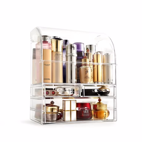 Transparent Make Up Box Acrylic Organizer Makeup Drawer Cosmetic Storage Box