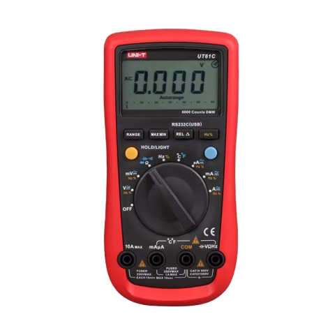 UNI-T UT61C Digital Multimeters AC 1000V RS232 PC Connect Data Calculate Diode LCD Backlight 0.5S Fast Test Temperature china